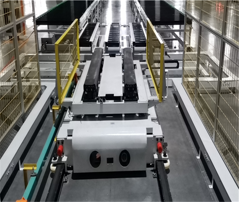 Intelligent logistics warehousing system - automatic handling and palletizing system